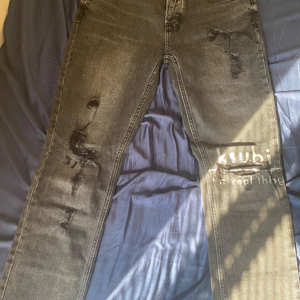 Ksubi Men's Black Distressed Jeans